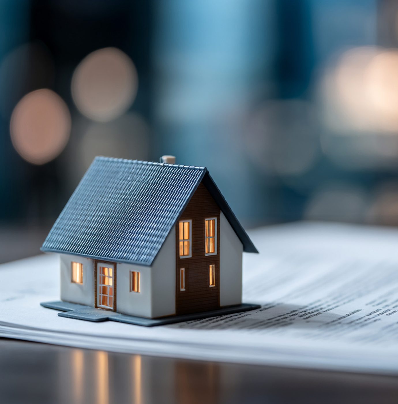 A model house resting on an estate planning document